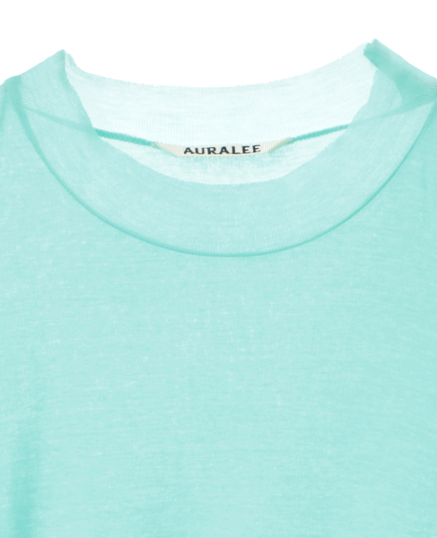 【AURALEE/オーラリー】*SUPER HIGH GAUGE SHEER RIB L/S TEE 詳細画像 ミントグリーン 3