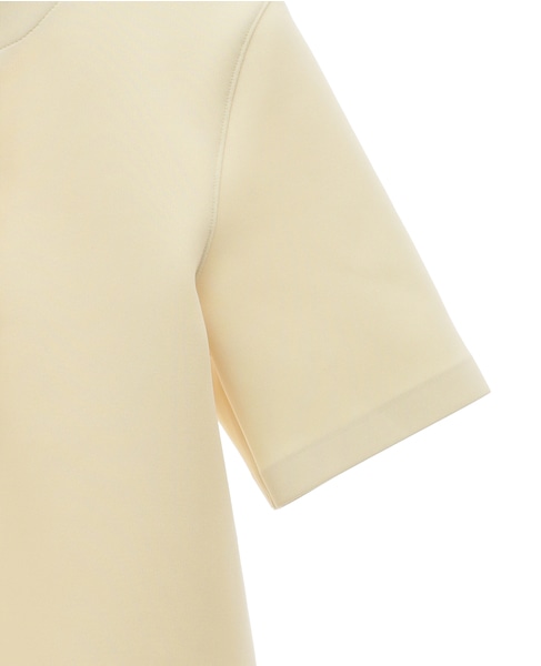 【AURALEE/オーラリー】WETSUIT JERSEY LACE UP TEE 詳細画像 アイボリー 4