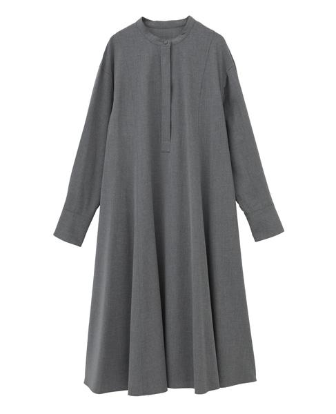 ウールボリュームフレアワンピース 詳細画像 グレー 1