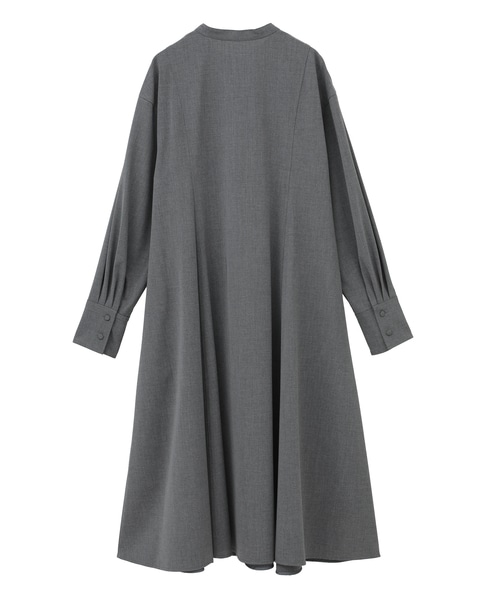 ウールボリュームフレアワンピース 詳細画像 グレー 2