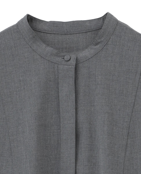 ウールボリュームフレアワンピース 詳細画像 グレー 3