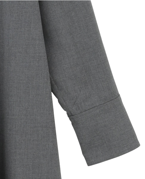 ウールボリュームフレアワンピース 詳細画像 グレー 4