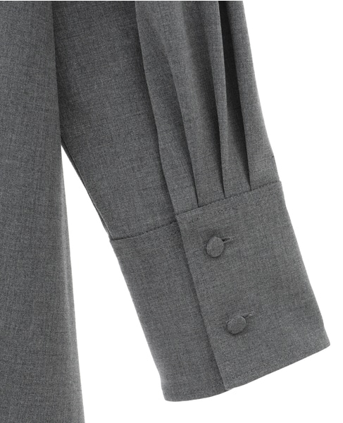 ウールボリュームフレアワンピース 詳細画像 グレー 7