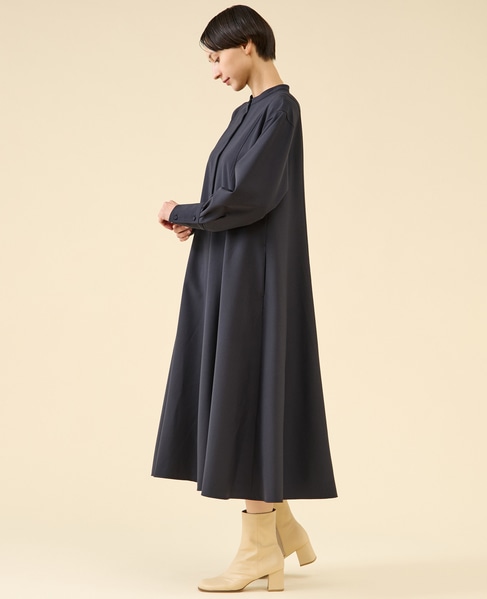 ウールボリュームフレアワンピース 詳細画像 ネイビー 2