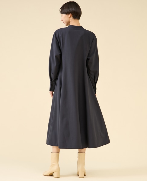 ウールボリュームフレアワンピース 詳細画像 ネイビー 3