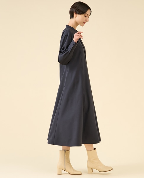 ウールボリュームフレアワンピース 詳細画像 ネイビー 4