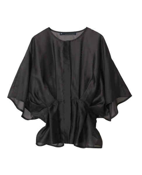 《追加》タックティアードブラウス 詳細画像 チャコール 1