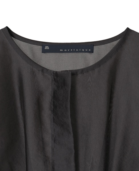 《追加》タックティアードブラウス 詳細画像 チャコール 3