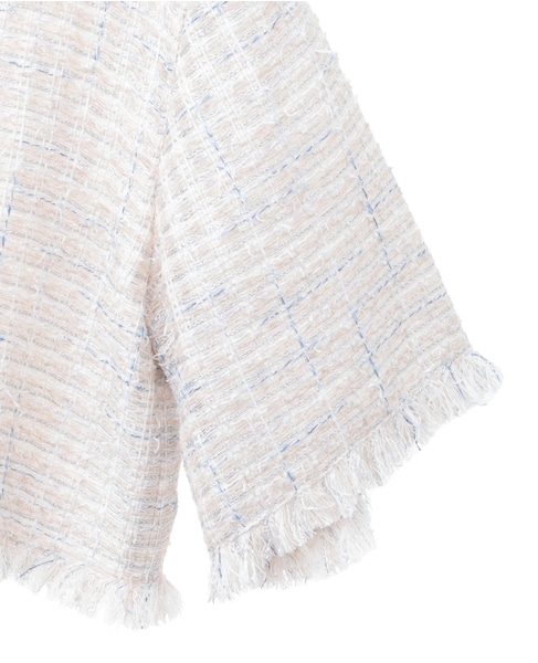 ツイードブラウスジャケット（セットアップ可） 詳細画像 オフ 16