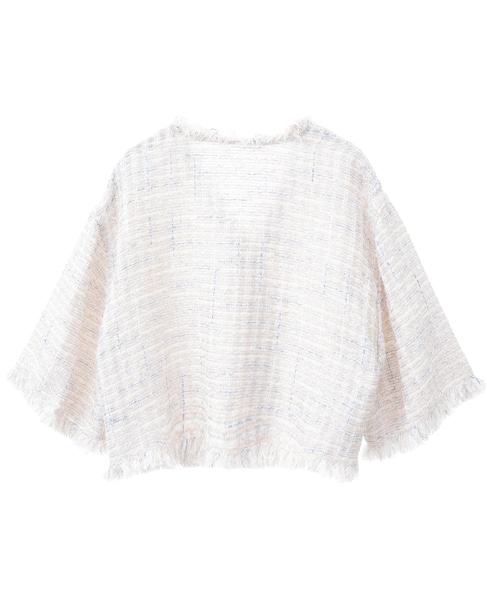 ツイードブラウスジャケット（セットアップ可） 詳細画像 オフ 2