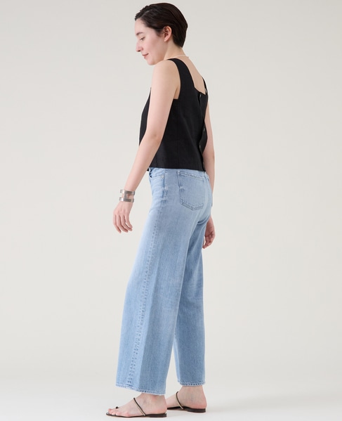 ウォッシュリネンノースリーブブラウス（セットアップ可） 詳細画像 ブラック 5