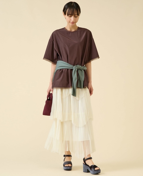 ブライトローンTブラウス 詳細画像 ブラウン 4