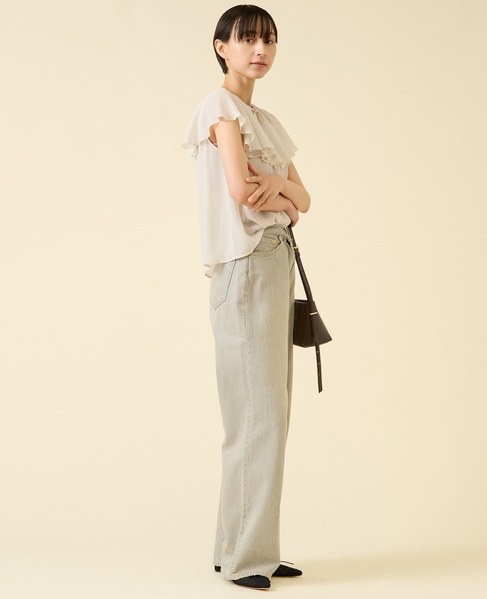 シフォンジョーゼットブラウス 詳細画像 オフベージュ 7