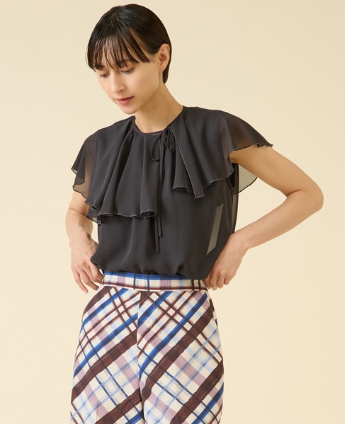 シフォンジョーゼットブラウス