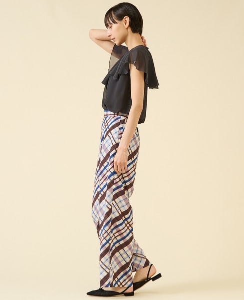 シフォンジョーゼットブラウス 詳細画像 ブラック 5