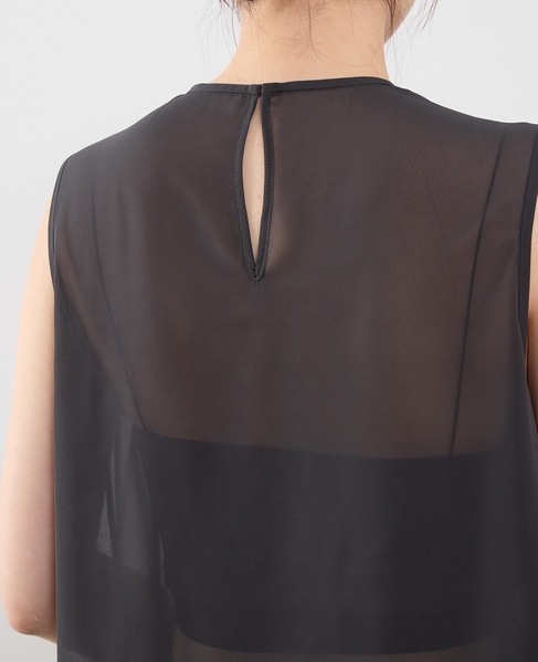 シフォンジョーゼットブラウス 詳細画像 ブラック 9
