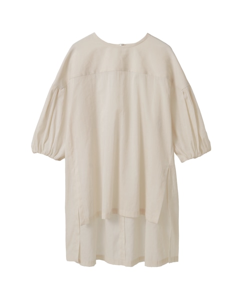 【l’heritage martinique/レリタージュ マルティニーク】トリアセコットンオーガンジープルオーバーブラウス