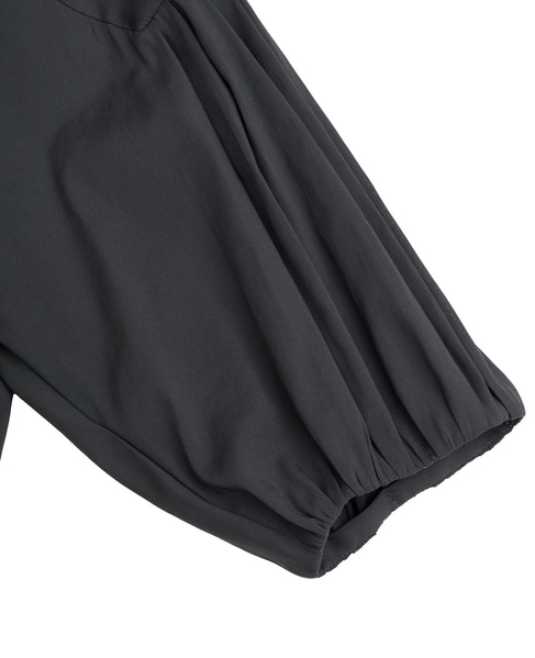 【l’heritage martinique/レリタージュ マルティニーク】トリアセコットンオーガンジープルオーバーブラウス 詳細画像 グレー 6