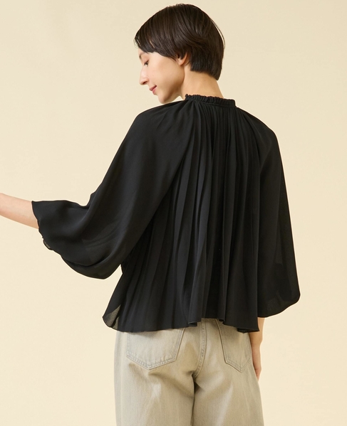プリーツブラウス 詳細画像 ブラック 3