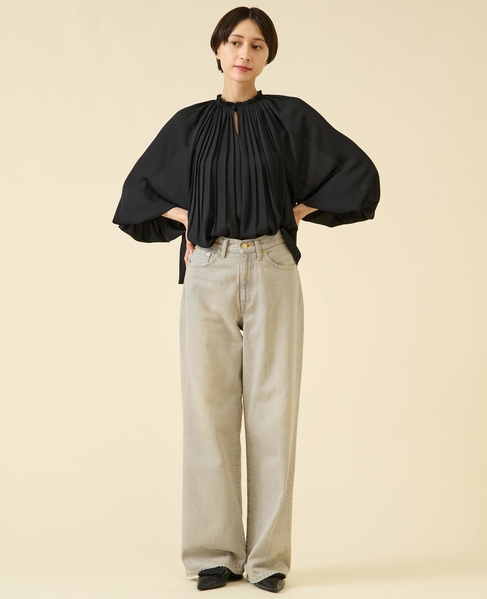 プリーツブラウス 詳細画像 ブラック 6