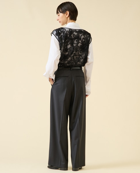 テープ刺繍ブラウス 詳細画像 ブラック 6