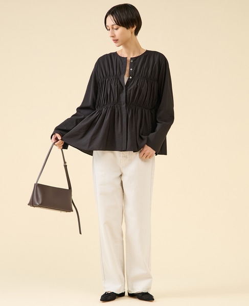 モダールシルクティアードブラウス 詳細画像 ブラック 10