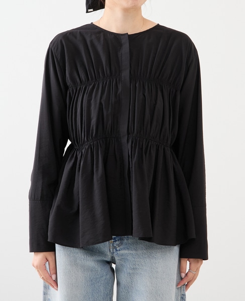 モダールシルクティアードブラウス 詳細画像 ブラック 14