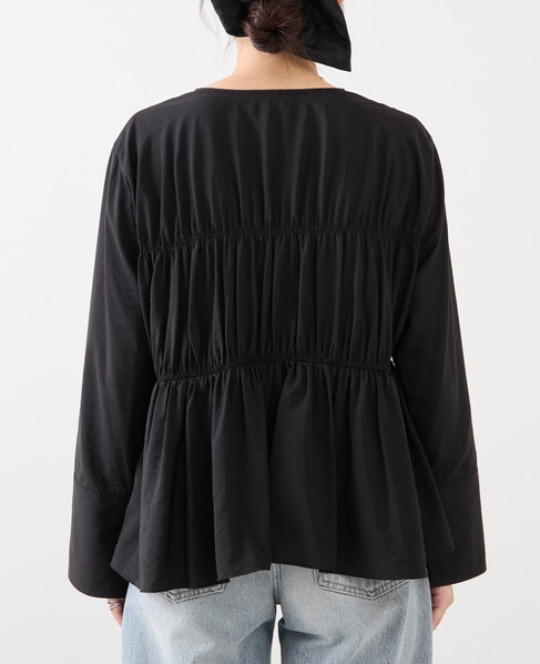 モダールシルクティアードブラウス 詳細画像 ブラック 16