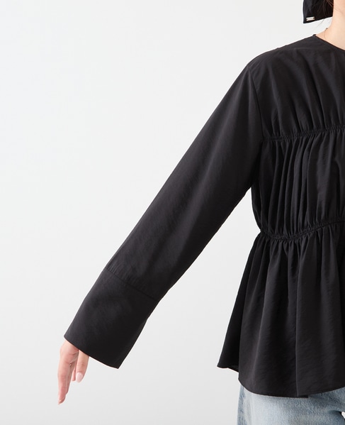 モダールシルクティアードブラウス 詳細画像 ブラック 17