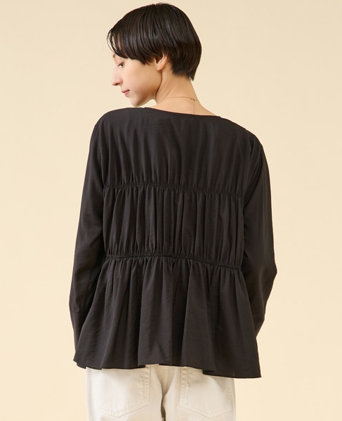 モダールシルクティアードブラウス 詳細画像 ブラック 6