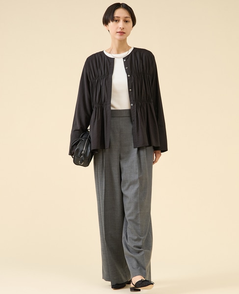 モダールシルクティアードブラウス 詳細画像 ブラック 7