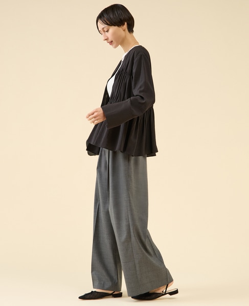 モダールシルクティアードブラウス 詳細画像 ブラック 8
