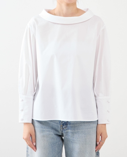 ボートネックブラウス 詳細画像 ホワイト 10