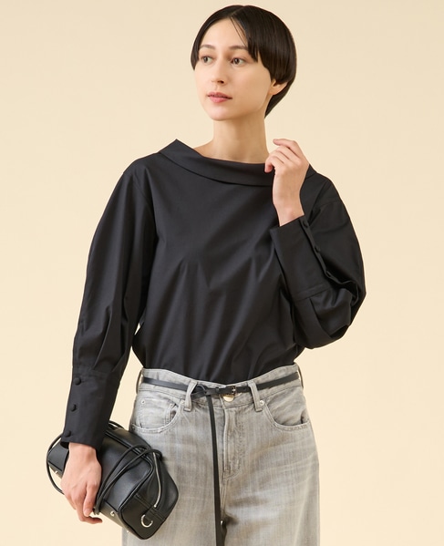 ボートネックブラウス 詳細画像 ブラック 1