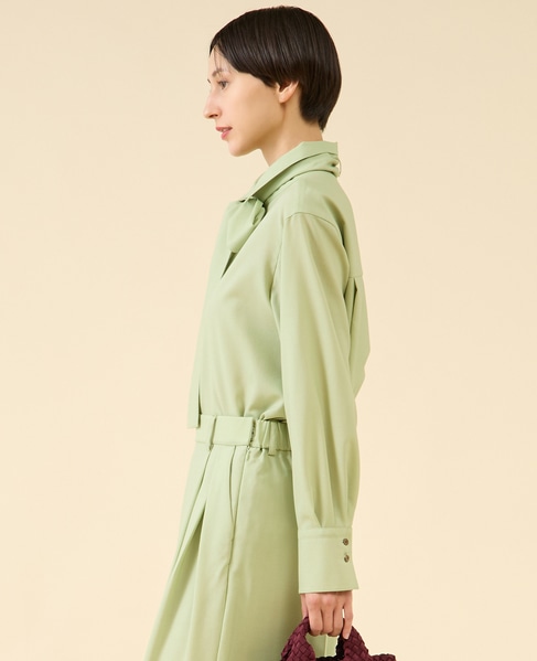 シアーウールボータイブラウス 詳細画像 ピスタチオ 2