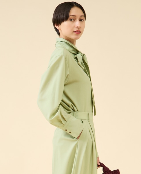 シアーウールボータイブラウス 詳細画像 ピスタチオ 4