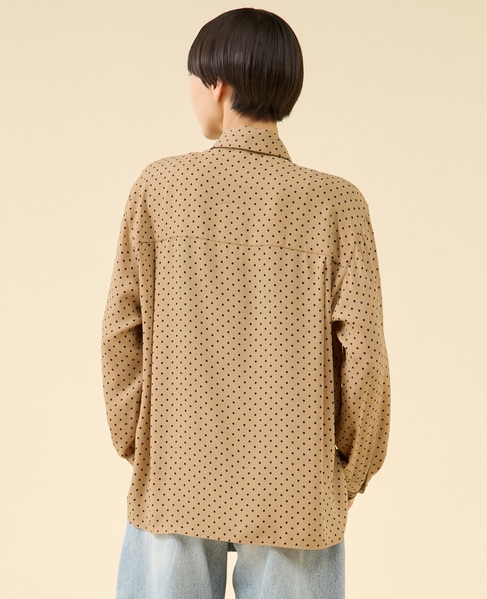 シアーウールボータイブラウス 詳細画像 ドット 3