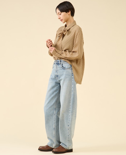 シアーウールボータイブラウス 詳細画像 ドット 5