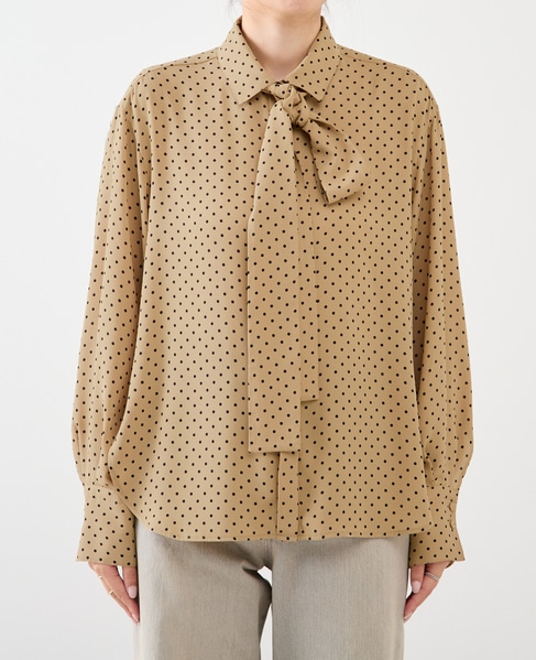 シアーウールボータイブラウス 詳細画像 ドット 8