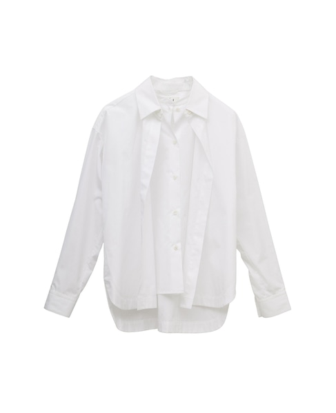 【l’heritage martinique/レリタージュ マルティニーク】トマスメイソン フェイクレイヤードシャツ 詳細画像 ホワイト 1