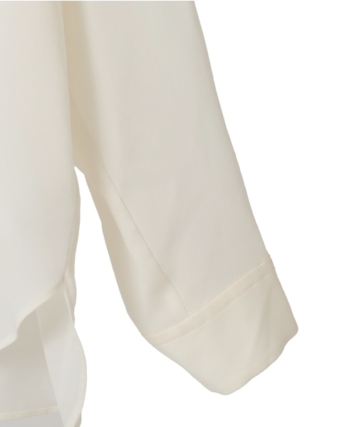 アシンメトリーカラーブラウス 詳細画像 オフ 4