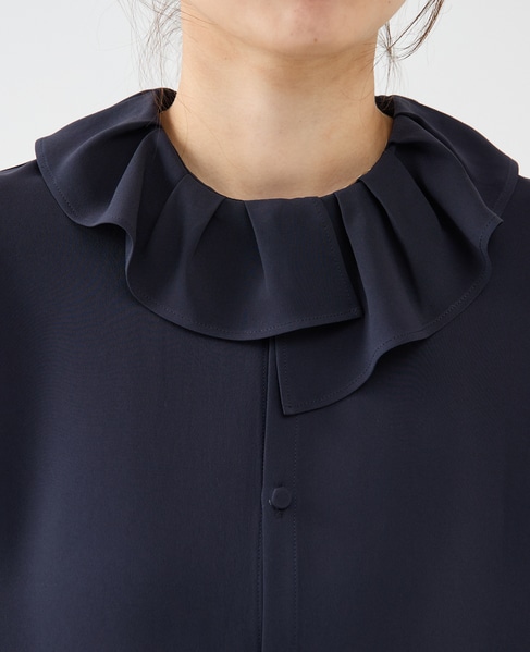 アシンメトリーカラーブラウス 詳細画像 ネイビー 12