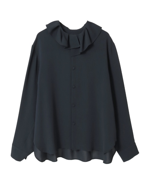 アシンメトリーカラーブラウス 詳細画像 ネイビー 13