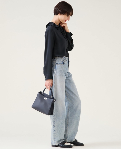 アシンメトリーカラーブラウス 詳細画像 ネイビー 5