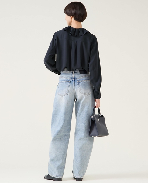 アシンメトリーカラーブラウス 詳細画像 ネイビー 6