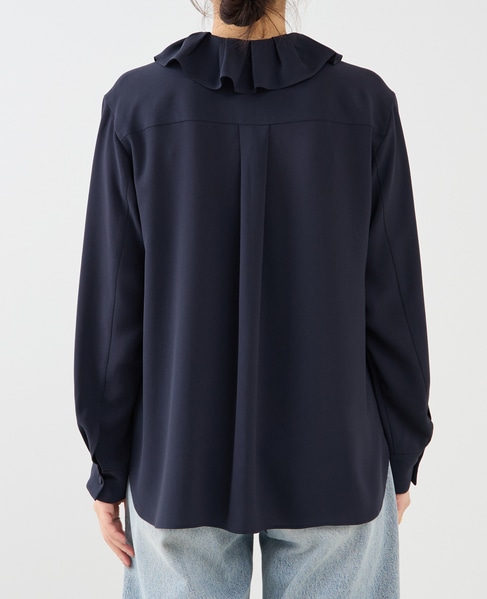 アシンメトリーカラーブラウス 詳細画像 ネイビー 9