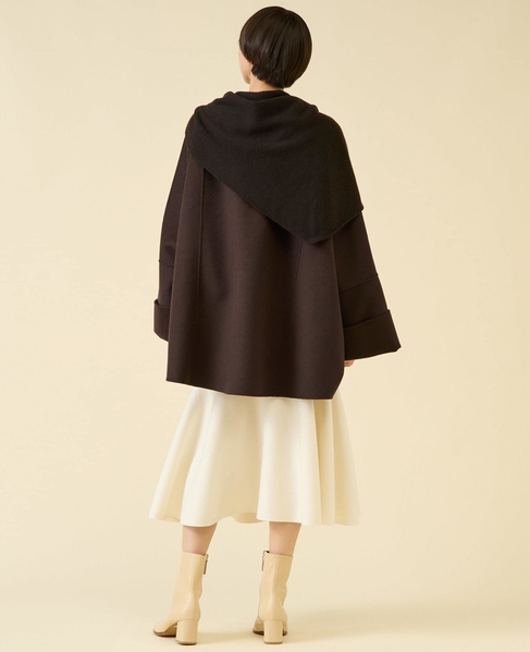 《追加》ウールリバーノーカラーコート 詳細画像 ブラウン 14