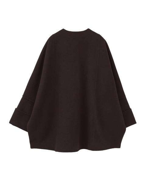 《追加》ウールリバーノーカラーコート 詳細画像 ブラウン 17