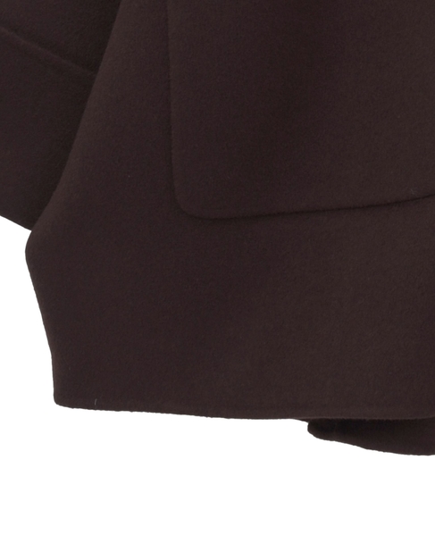 《追加》ウールリバーノーカラーコート 詳細画像 ブラウン 21