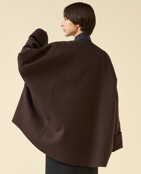 《追加》ウールリバーノーカラーコート 詳細画像 ブラウン 5